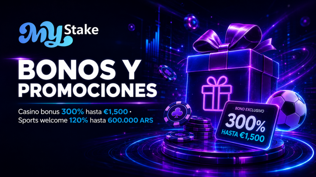 Bonos de MyStake para casino y apuestas deportivas con promociones de bienvenida