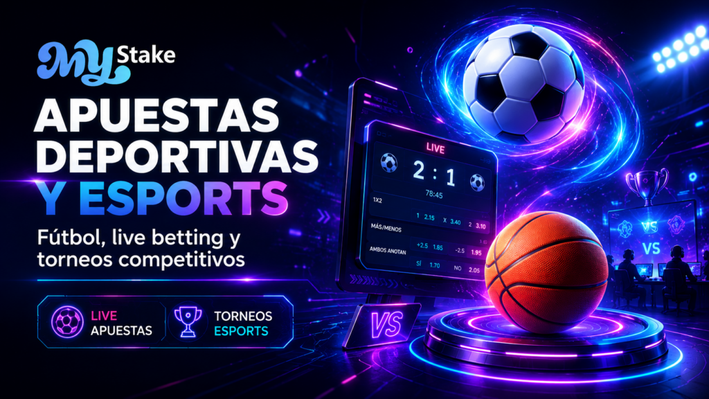 Apuestas de fútbol, live betting y torneos de esports disponibles en MyStake